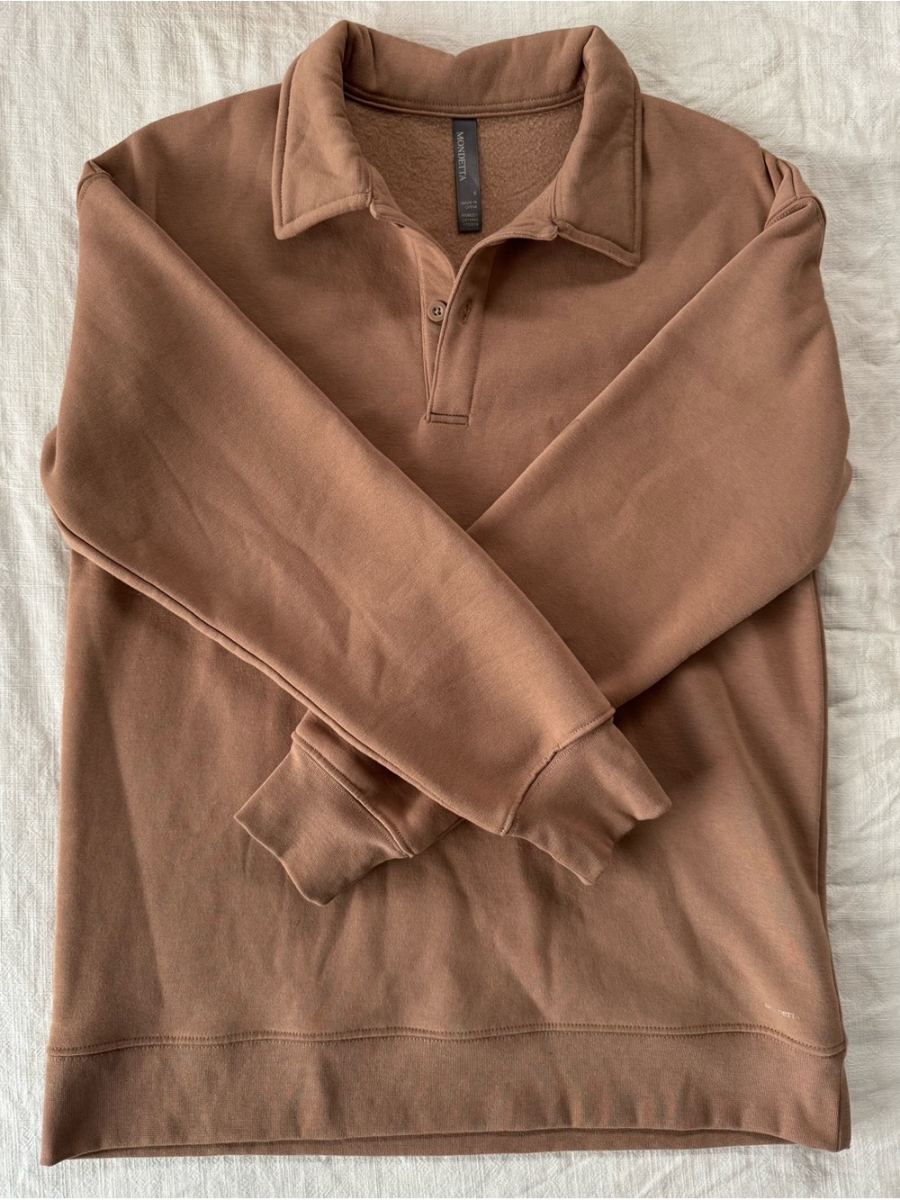 oversize collared sweatshirt - size s - camel color - never worn